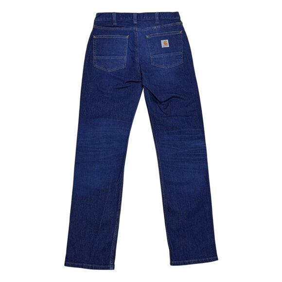 CARHARTT Straight Fit Dark Wash Casual Work Denim Pants Jeans Mens 30x32 - Picture 1 of 7